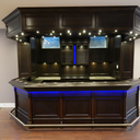 Orion Luxe LED Mahogany Home Bar